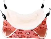 PEPLAYTAL Hamster Hammock Plush Winter Warm Hanging Bed Nest for Small Pets Double Design Easy Installation for Squirrels Hedgehogs and More