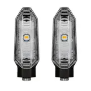 Motorcycle LED Turn Signal Lights Lamps Side Indicator for CB125/CBR650R/CBF/X-ADV /CB 150R /CB 300 Black