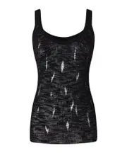 Pinko Lightweight Rips Ribbed Tank Top S,XL,XS,L,M BLACK
