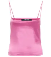 [Jacquemus] Jacquemus Le Haut Tangelo satin tank top UK 6 pink
