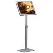 Flexible Sign Holder Pedestal Menu Board Silver Aluminum Snap Poster Frame 11X17