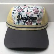Daytona Beach Florida The Game Floral Yellow Strap Back Patch Logo Hat NWT