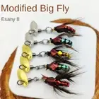 1/5PCS Fly Fishing Lures Kit Trout Jigs Spinner Swim Baits Flies Insects Lures