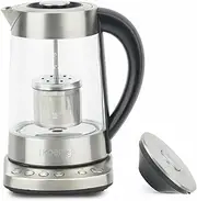 H.Koenig TI700 Teapot Instant T Electric Glass Kettle 1.7 L with Infuser Stainless Steel Tea Filter 2400 W Compact, Pressure Cooker, Adjustable Thermostat 70° to 100°C, Keep Warm, 2 Lids