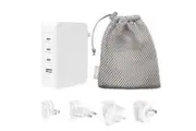 Belkin BoostCharge Pro 140W 4-Port GaN Wall Charger - White(WCH014BTWH-V3), 4 x USB-C, 2xUSB-C 2xUSB-A,2M Cable,Intelligent And Fast Charger