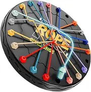 WUISOLQP Twisted Rope Board Game Brainy Knots Challenge for Kids and Adults ABS Rope Knots Untangle Stack Sorting Toy Family Game