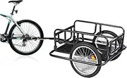 Foldable Bike Cargo Trailer,Portable Bicycle Wagon Trailer,with Pneumatic Wheels,for Transporting Tools Groceries