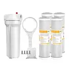SimPure 10 Inch Whole House Water Filter Housing &4pcs 10" x 2.5" CTO Filtration