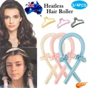 Heatless Curling Rod Headband Silk Curling Ribbon Hair Roller Lazy Curler Set AU