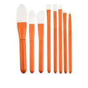 8 Pcs Makeup Brush Set Concealer Blusher Brush Orange