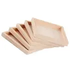 5pcs Wooden Nested Blocks Trays Square Puzzle Toy Trays Practical Blocks
