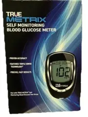 True Metrix Self Monitoring Blood Glucose Meter~Exp 2029~$14.99~FR SHIP