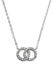 Bloomingdale's Fine Collection Diamond Double O Pendant Necklace in 14K White Gold, 0.25 ct. t. w. - 150th Anniversary Exclusive