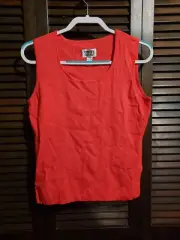 NWT Chico's Lucie III Tangelo Shell Tank Ribbed Stretch Knit Tank Sz 2 M/L