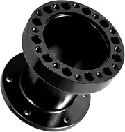 Universal 3inch Car Steering Wheel Hub Aluminum Spacer Kit Two Colors Steering Wheel Hub Adapter (Black)