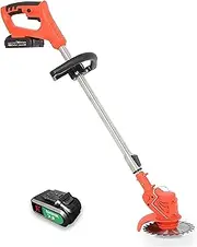 Cordless String Trimmer, Small Garden Cordless Lawn Mowers, Household Lawn Mowers, Grass Lithium Battery Mowing Artifacts, Outdoor Electric Lawn Mowers (Color : 1 Battery 1 Charge)
