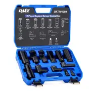 OMT 12pc Oxygen Sensor Socket Set O2 Sensor Removal Tool Kit with Thread Chasers