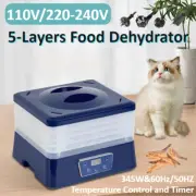 5 Tray 220-240V/110V Food Dehydrator Fruit Jerky Dryer Home Intelligent Control