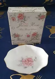 June Rose Fine Bone China Small Floral Trinket Dish