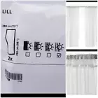 IKEA LILL Curtains Sheer Net White 2 Panels Canopy Room Divide Outdoor indoor