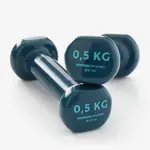 NYAMBA 手槓鈴 0.5 公斤一對 1 公斤健身房健身普拉提塑身啞鈴雙裝綠松石