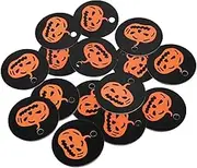 Ciieeo 1 Set 300pcs Black Accent Decor Paper Pumpkin Tag Halloween Party Pumpkin Decorative Tag Halloween Paper Tag Party Favor Halloween Pumpkin Ornaments DIY Label Card Self Made