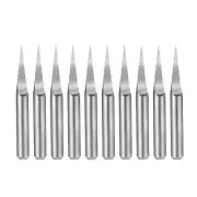 1/8" Shank 0.2mm Tip 20 Degree Carbide Wood Engraving Bit CNC Router Tool 10pcs