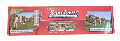 (ScoreTower) Portable Scoreboard W/Drink Holder Cornhole, Horseshoes, Bocce Ball