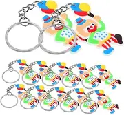 [SAFIGLE] 12pcs Unique Clown Keychains Cute Backpack Key Rings for Party Decoration Material Versatile Accessories for Bags and Keys