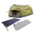 Kings Deluxe Escape Single Swag + Self-Inflating Mattress Camping Stretcher Bed