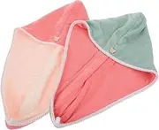 LALADEFIEE 2pcs Ultra Absorbent Hair Dry Wrap Head Wrap Turban for Women Durable and Comfortable