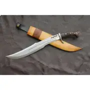 Custom Handmade Carbon Steel Blade Survival Machete Sword - Hunting Sword