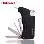 HONEST Butane Jet Lighter With Pipe Tool Pipe Rod Lighter Men Compact Butane