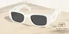PRADA PR 17WS 1425S0 Talc Dark Grey 49 mm Women's Sunglasses
