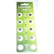 10pk. Button-Cell Alkaline 1.5V Batteries AG3, LR41, 392 by Loopacell (001-7330)