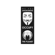 We Are Anonymous Occupy the Planet Sticker