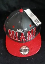 E-Flag Miami/Miami Leather Baseball Cap One-Size New with Tags
