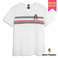在飛比找momo購物網優惠-【Hush Puppies】男裝 T恤 十字線條刺繡棉質短袖