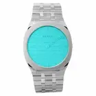 GUCCI YA163409 25H Quartz Analog Light Blue Silver