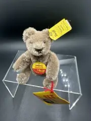 VTG STEIFF ORIGINAL TEDDY BABY BEAR 3" Bendy Caramel brown 0202/11 Mint All Tag