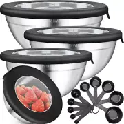 Stainless Steel Mixing Bowls - Mixing Bowls with Lids Set, Mixing Bowl Set with