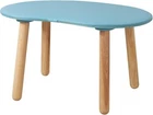 AFBKSS&BB Kids Table, Children Study Table Pre-School Kids, 4 Wooden Legs (Blue