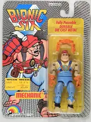 1986 LJN Toys Bionic Six Mechanic DIE CAST action figure