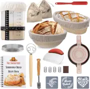 Complete Sourdough Bread Starter Kit, Glass Sourdough Starter Jar Kit & Tons of