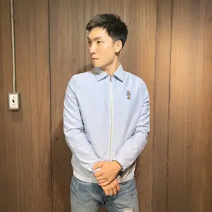 美國百分百【全新真品】Ralph Lauren 夾克 外套 RL 小熊 牛津布 男 POLO 淺藍 S號 AX43