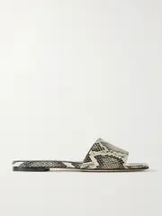 [Aeyde] Aeyde - Anna Snake-effect Leather Slides - Snake print - IT39 IT 39 Animal print