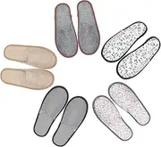 BAZEITFLOW Slip Home Slippers for Guests Portable Footwear with Non Slip Hospitality Shoes for Hotels Homes and Beauty Salons Assorted Patterns
