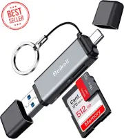SD Card Reader, USB C to USB 3.0 Memory Card Adapter, Supports SD/MicroSD