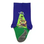 Alien Spaceships Love Donuts Socks from the Sock Panda (Adult Small)