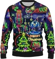 [Letuwj] Men's Pullover Fall and Winter Round Neck Sweater Printed Casual